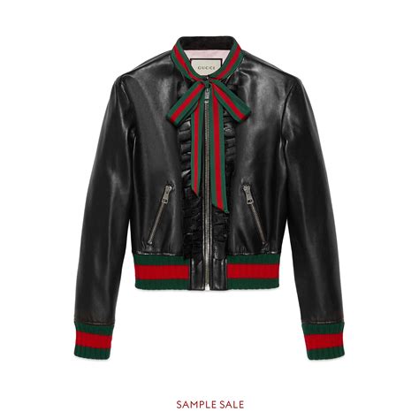 Gucci leather jacket women's